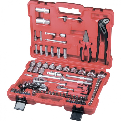 Набор слесарно-монтажный с квадратами 1/4, 1/2 и 5/16", 117 предметов Matrix ProFI по ценам производителя в Уфе с доставкой по всей России