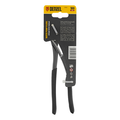 Клещи переставные, обливные рукоятки, 180 мм Denzel по ценам производителя в Уфе с доставкой по всей России