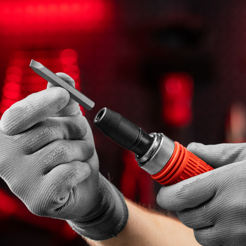 Отвертка ударно-поворотная 1/2, набор бит, 6 шт, обрезиненная ручка, пластиковый бокс Matrix по ценам производителя в Уфе с доставкой по всей России