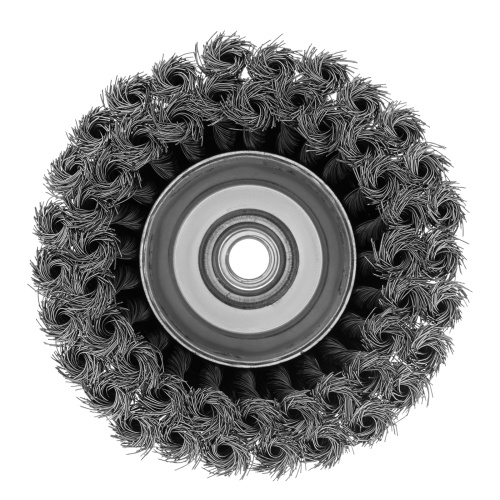 Щетка для УШМ, 125 мм, М14, "чашка", двухрядная, крученая проволока 0.35 мм Matrix по ценам производителя в Уфе с доставкой по всей России