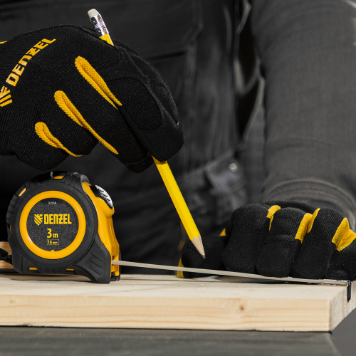 Рулетка 3м х 16мм, обрезиненный корпус, автоматическая фиксация Denzel по ценам производителя в Уфе с доставкой по всей России