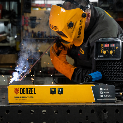Электроды DER-46, диам. 4 мм, 5 кг, рутиловое покрытие Denzel по ценам производителя в Уфе с доставкой по всей России