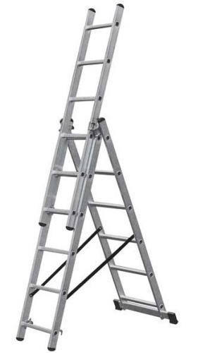 Лестница 3-х секционная алюминиевая 3*6 по ценам производителя в Уфе с доставкой по всей России