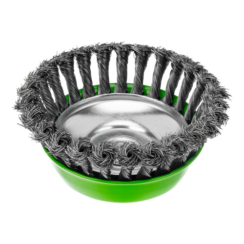 Щетка для УШМ, 125 мм, М14, "чашка", крученая металлическая проволока Сибртех по ценам производителя в Уфе с доставкой по всей России