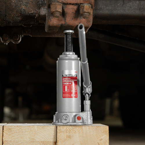 Домкрат гидравлический бутылочный, 8 т, высота подъема 230-457 мм Matrix купить в Москве с доставкой по всей России | ProtosMarket.ru