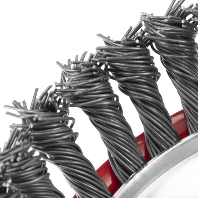 Щетка для УШМ, 125 мм, М14, "чашка", крученая проволока 0.8 мм Matrix по ценам производителя в Уфе с доставкой по всей России