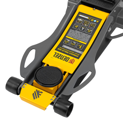 Домкрат гидравлический подкатной, 3 т, 75-500 мм, быстрый подъем, низкий подхват, проф. Denzel по ценам производителя в Уфе с доставкой по всей России