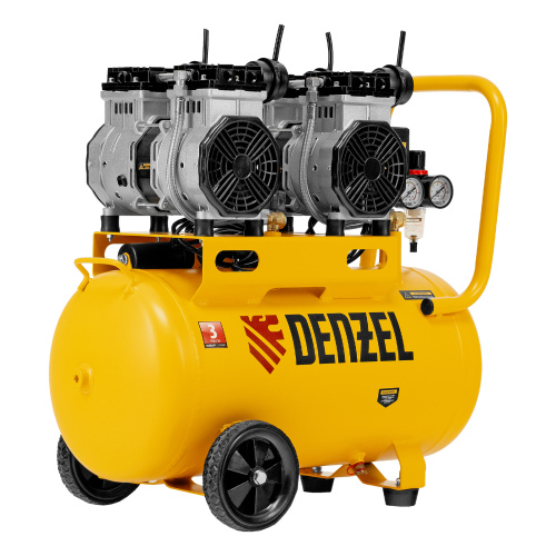Компрессор безмасляный, малошумный DLS 2200/50, 2200 Вт, 2x1100, 50 л, 380 л/мин Denzel по ценам производителя в Уфе с доставкой по всей России