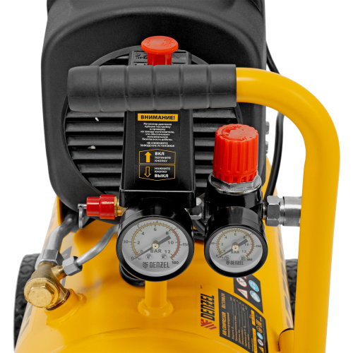 Компрессор воздушный DLC1300/24 безмасляный 1.3 кВт, 24 литра, 206 л/мин Denzel по ценам производителя в Уфе с доставкой по всей России