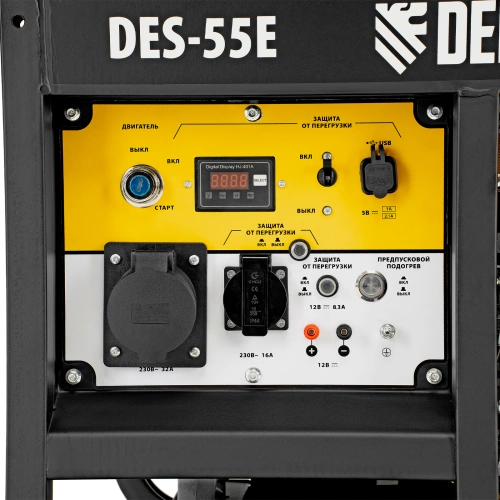 Генератор дизельный DES-55E, 5,5 кВт, 230 В, 11 л, электростартер Denzel по ценам производителя в Уфе с доставкой по всей России