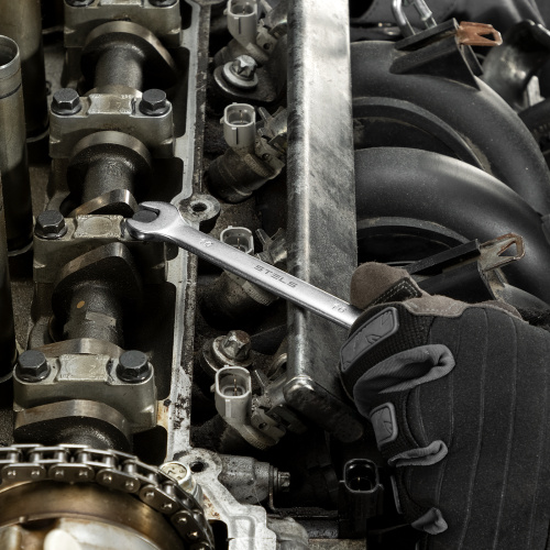 Набор ключей комбинированных 6-32 мм, 22 шт, CrV, матовый хром Stels по ценам производителя в Уфе с доставкой по всей России