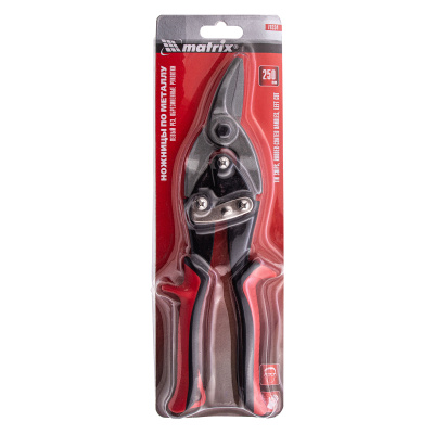Ножницы по металлу, 250 мм, левые, обрезиненные рукоятки Matrix по ценам производителя в Уфе с доставкой по всей России