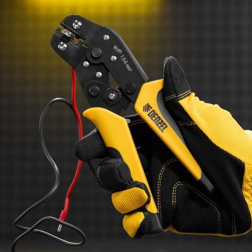 Клещи для обжима неизолированных наконечников НК и НВ, разъемов РП, 1,5 - 6 мм2 Denzel по ценам производителя в Уфе с доставкой по всей России