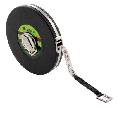 Рулетка геодезическая 30 м х 13 мм, закрытый корпус, фибергласовая лента Сибртех по ценам производителя в Уфе с доставкой по всей России