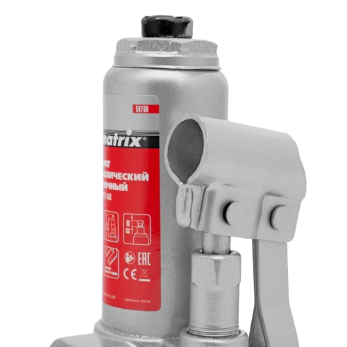 Домкрат гидравлический бутылочный, 2 т, h подъема 158-308 мм Matrix по ценам производителя в Уфе с доставкой по всей России