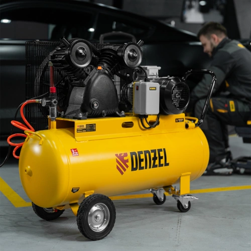 Компрессор воздушный рем. привод BCV 4000-T/100, 4,0 кВт, 100 литров, 690 л/мин Denzel по ценам производителя в Уфе с доставкой по всей России