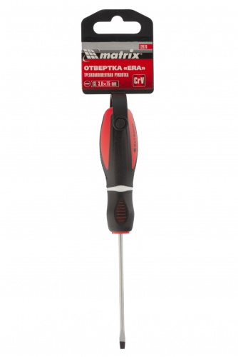 Отвертка "Era", SL3 х 75 мм, CrV, трехкомпонентная рукоятка Matrix по ценам производителя в Уфе с доставкой по всей России