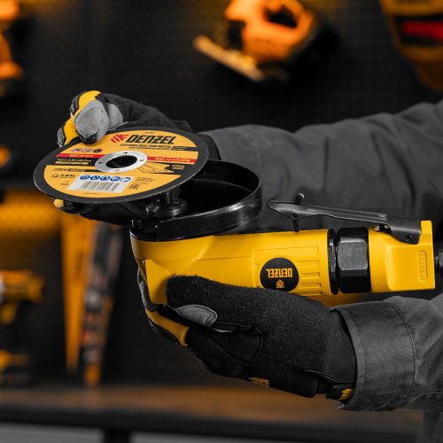 Пневматическая углошлифовальная машина AG125, 11000 об/мин, 125 мм, 186 л/мин Denzel по ценам производителя в Уфе с доставкой по всей России