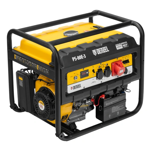 Генератор бензиновый PS 80 E-3, 6.6 кВт, 400 В, 25 л, электростартер Denzel по ценам производителя в Уфе с доставкой по всей России