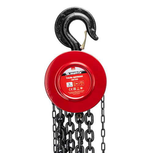 Таль цепная, 5 т, H подъема 3 м, расстояние между крюками 600 мм Matrix по ценам производителя в Уфе с доставкой по всей России