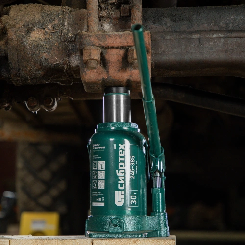 Домкрат гидравлический бутылочный, 30 т, 245-385 мм Сибртех по ценам производителя в Уфе с доставкой по всей России