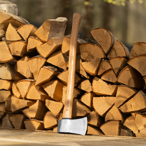 Топор кованый, 1360 г, американский тип, буковая рукоятка, 700мм, EFP Denzel по ценам производителя в Уфе с доставкой по всей России