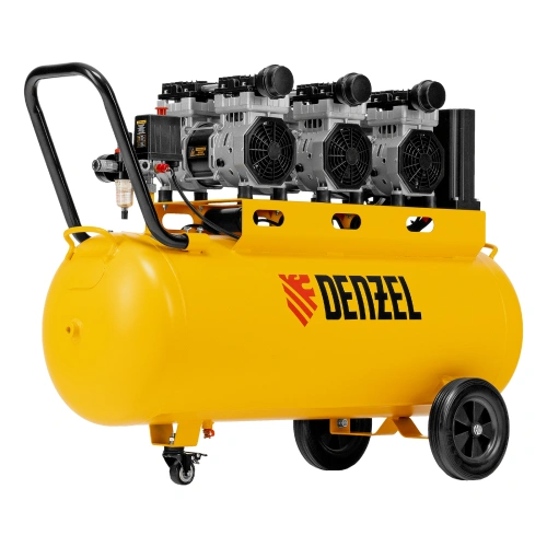 Компрессор безмасляный, малошумный  DLS 2250/100, 2250 Вт, 3x750, 100 л, 410 л/мин блок управления/ Denzel по ценам производителя в Уфе с доставкой по всей России