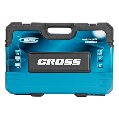 Набор инструментов, 1/4", 1/2", CrV, 120 зубьев, 115 предметов Gross по ценам производителя в Уфе с доставкой по всей России