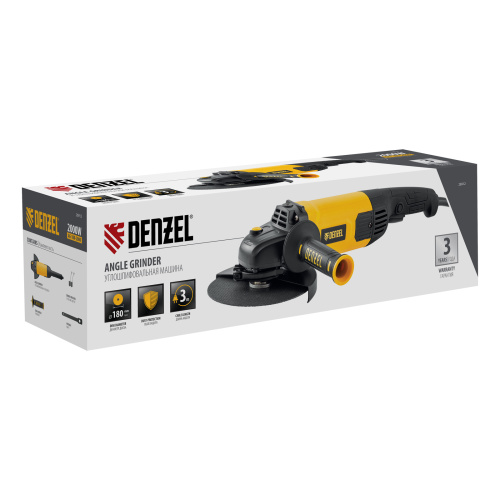 Машина шлифовальная угловая AG180-2000, 2000 Вт, 180 мм, 8500 об/мин Denzel по ценам производителя в Уфе с доставкой по всей России