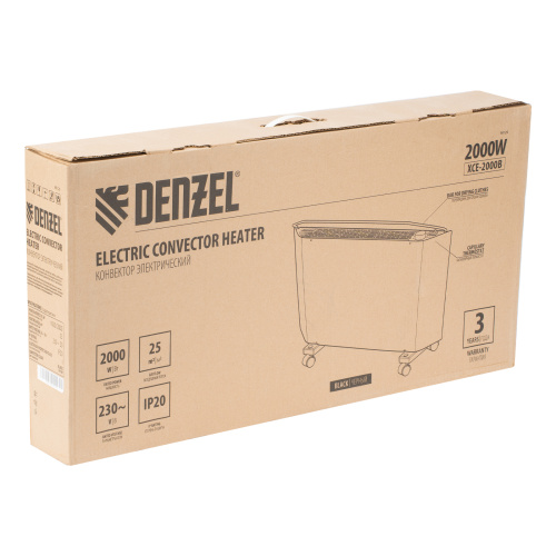 Конвектор электрический XCE-2000 B, 230 В, 2000 Вт, X-образный нагреватель Denzel по ценам производителя в Уфе с доставкой по всей России