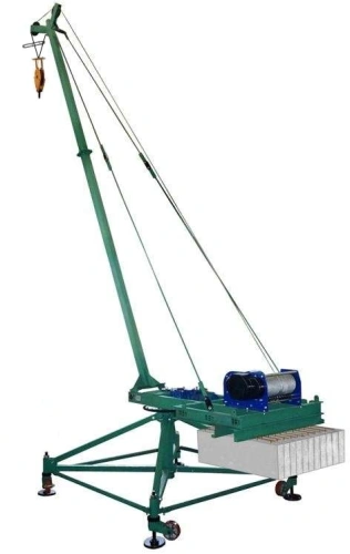 Кран стреловой поворотный "МАСТЕР-3" 1000 кг 50 м с противовесами и колесами по ценам производителя в Уфе с доставкой по всей России