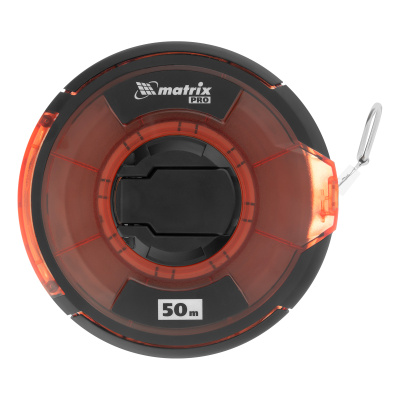 Рулетка геодезическая 50 м х 12,5 мм, закрытый корпус, стальная лента, односторонняя шкала, Pro Matrix по ценам производителя в Уфе с доставкой по всей России