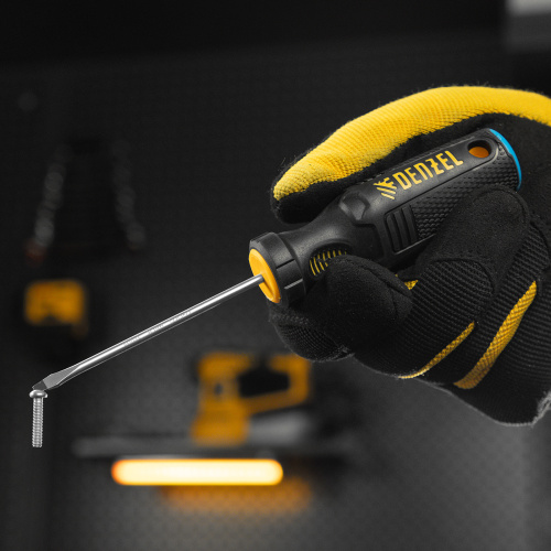 Отвертка, SL3х75 мм, S2, 3к рукоятка Denzel по ценам производителя в Уфе с доставкой по всей России