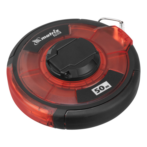 Рулетка геодезическая 50 м х 12,5 мм, закрытый корпус, стальная лента, односторонняя шкала, Pro Matrix по ценам производителя в Уфе с доставкой по всей России