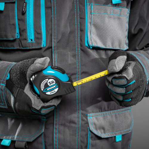 Рулетка "Schlagfest",5 м x 19 мм,магнитный обрезиненный зацеп,двусторонняя шкала,Нейлоновое покрытие,автоматическая фиксация Gross по ценам производителя в Уфе с доставкой по всей России