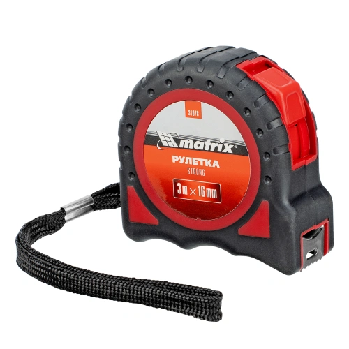Рулетка Strong,3 м х 16 мм,обрезиненный корпус Matrix по ценам производителя в Уфе с доставкой по всей России