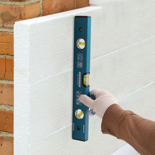 Уровень алюминиевый усиленный, 400 мм, 3 глазка Gross по ценам производителя в Уфе с доставкой по всей России