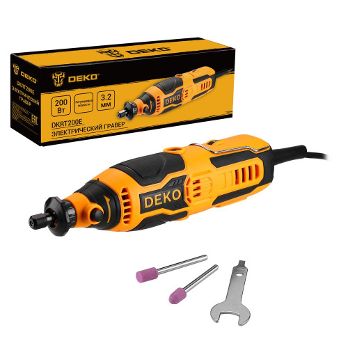 Электрический гравер DEKO DKRT200E с регулировкой скорости, 200 Вт по ценам производителя в Уфе с доставкой по всей России