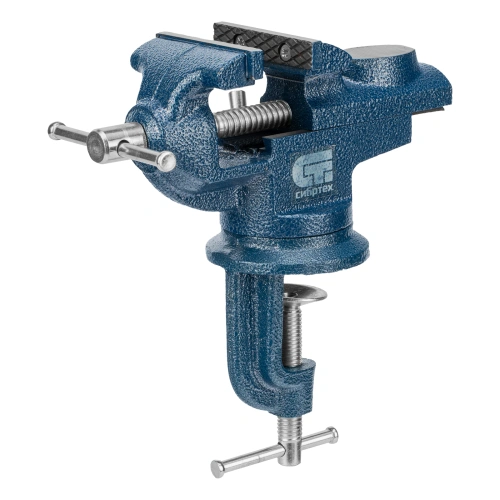 Тиски слесарные, настольные, поворотные, ширина рабочих губок 65 мм, наковальня Сибртех по ценам производителя в Уфе с доставкой по всей России