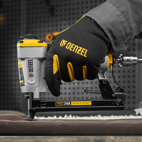 Степлер пневматический PS8016 для прямоугольных скоб 21GA от 6 до 16 мм Denzel по ценам производителя в Уфе с доставкой по всей России