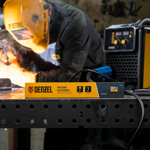 Электроды DER-3, диам. 3 мм, 1 кг, рутиловое покрытие Denzel по ценам производителя в Уфе с доставкой по всей России