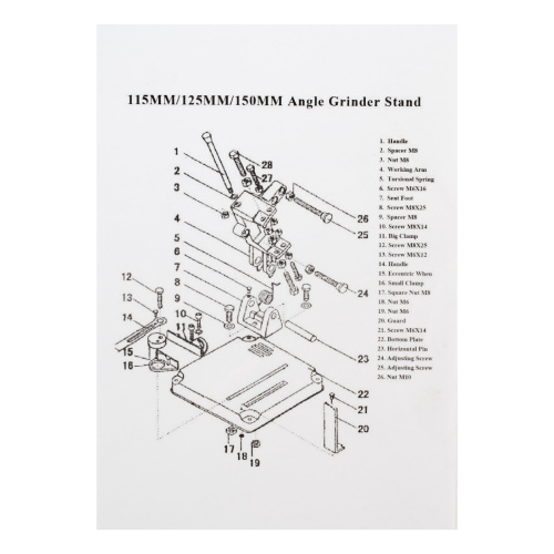 Станок для крепления УШМ COS-115 Sparta по ценам производителя в Уфе с доставкой по всей России