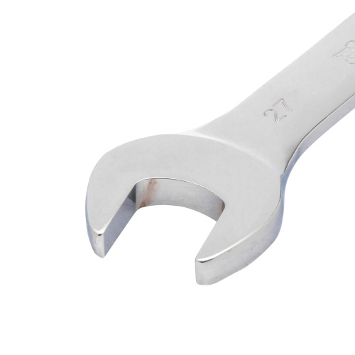 Ключ комбинированный трещоточный, 27 мм, CrV, шарнирный, зеркальный хром Matrix по ценам производителя в Уфе с доставкой по всей России