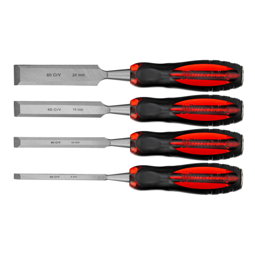 Набор долот-стамесок плоских "Тигровый глаз", 4 шт, 6-12-18-24 мм Matrix по ценам производителя в Уфе с доставкой по всей России