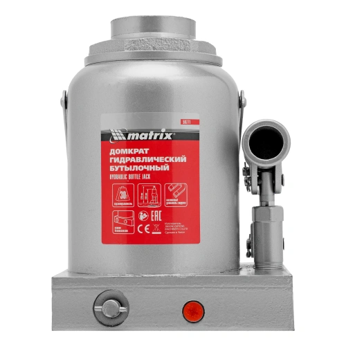 Домкрат гидравлический бутылочный, 30 т, h подъема 244-370 мм Matrix купить в Москве с доставкой по всей России | ProtosMarket.ru