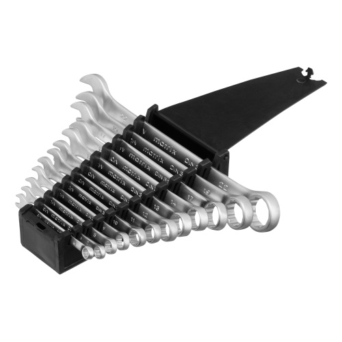 Набор ключей комбинированных, 6-22 мм, 12 шт, CrV, матовый хром Matrix по ценам производителя в Уфе с доставкой по всей России