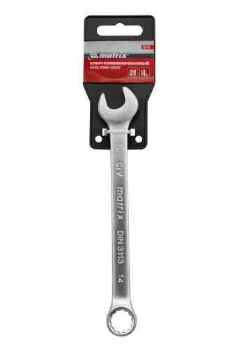 Ключ комбинированный, 14 мм, CrV, матовый хром Matrix по ценам производителя в Уфе с доставкой по всей России