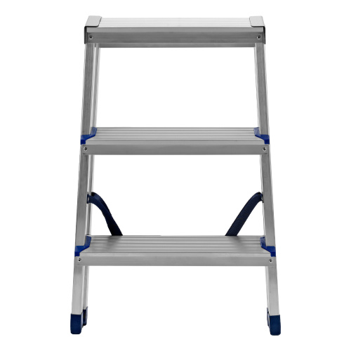 Стремянка двусторонняя 3 ступени, алюминиевая, Сибртех по ценам производителя в Уфе с доставкой по всей России