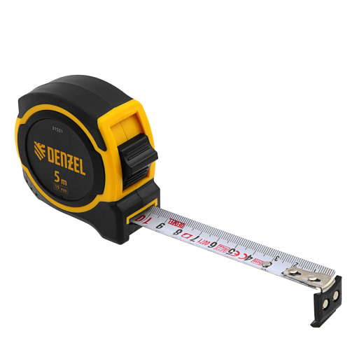 Рулетка 5м х 19мм, двухкомп. корпус, магнитный обрезиненный зацеп Denzel по ценам производителя в Уфе с доставкой по всей России