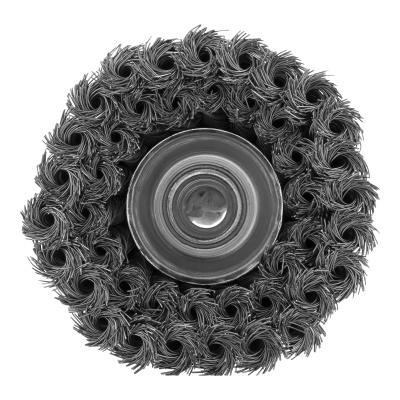 Щетка для УШМ, 100 мм, М14, "чашка", двухрядная, крученая проволока 0.35 мм Matrix по ценам производителя в Уфе с доставкой по всей России